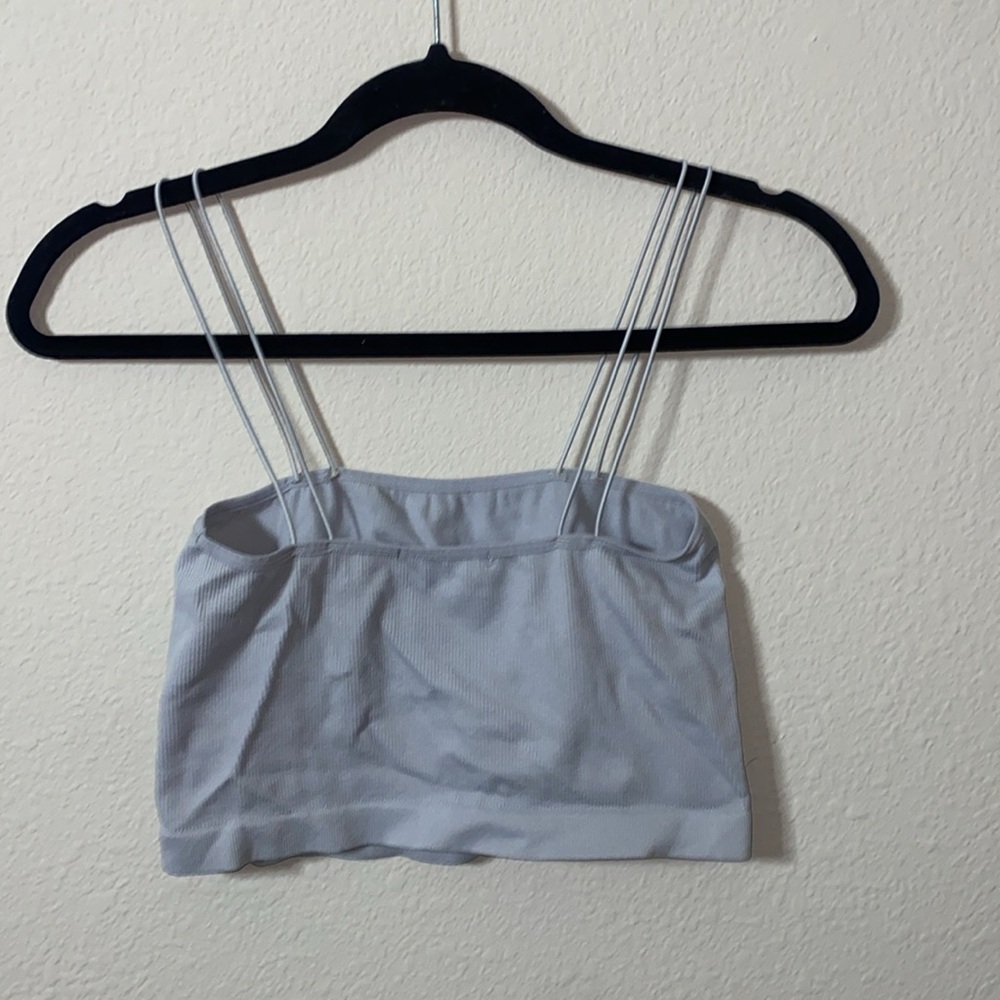 🐆Women's Gray Strappy Top! - Picture 3 of 6
